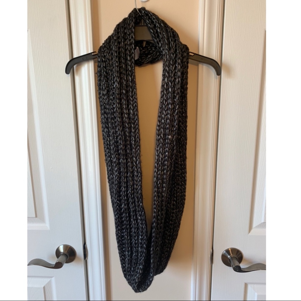 Black and silver infinity scarf